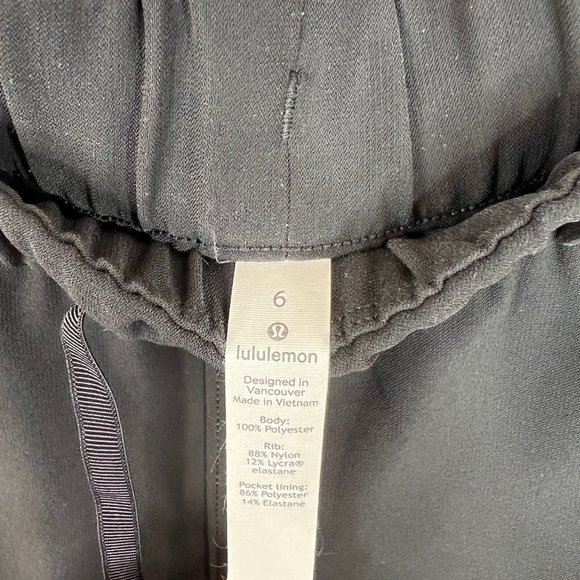 Lululemon On the Fly Jogger Pants 28" *Woven Black Size 6 Comfort Lounge Casual - Picture 7 of 8